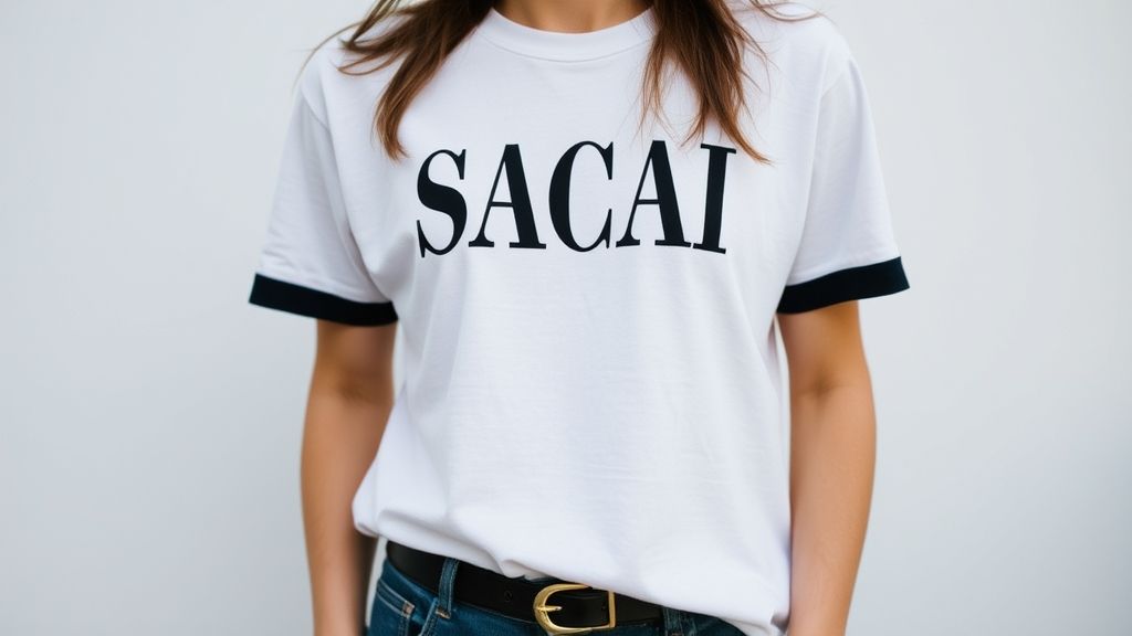 marque Sacai bomber tshirt
