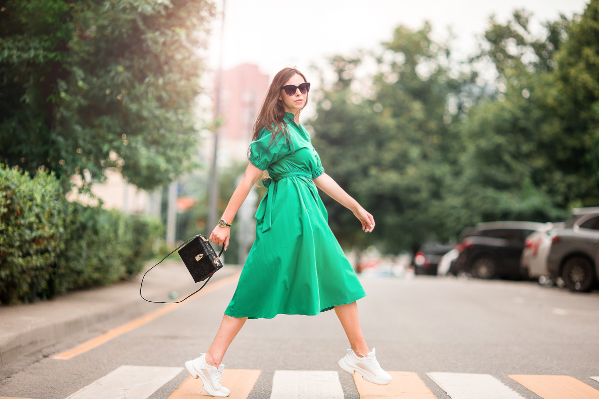 robe verte shein