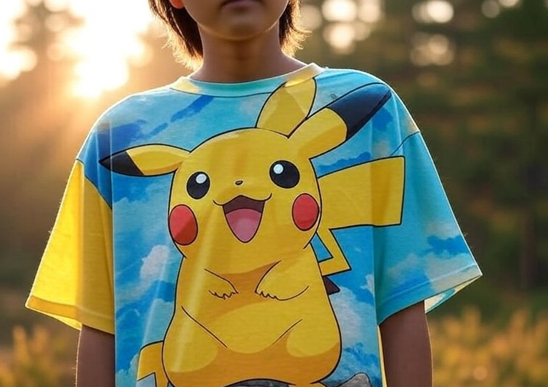 t-shirt imprimé pokémon