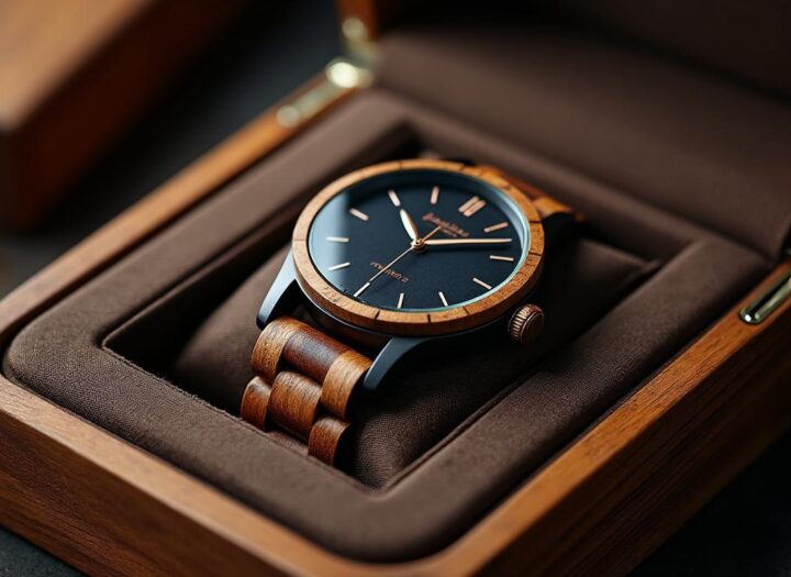 découvrez notre coffret cadeau comprenant une élégante montre en bois, parfaite pour toutes les occasions. offrez un présent unique et écoresponsable, livré rapidement chez vous pour surprendre vos proches à tout moment.