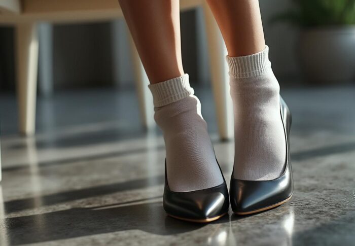 Escarpins avec des chaussettes : un incontournable de la garde-robe moderne