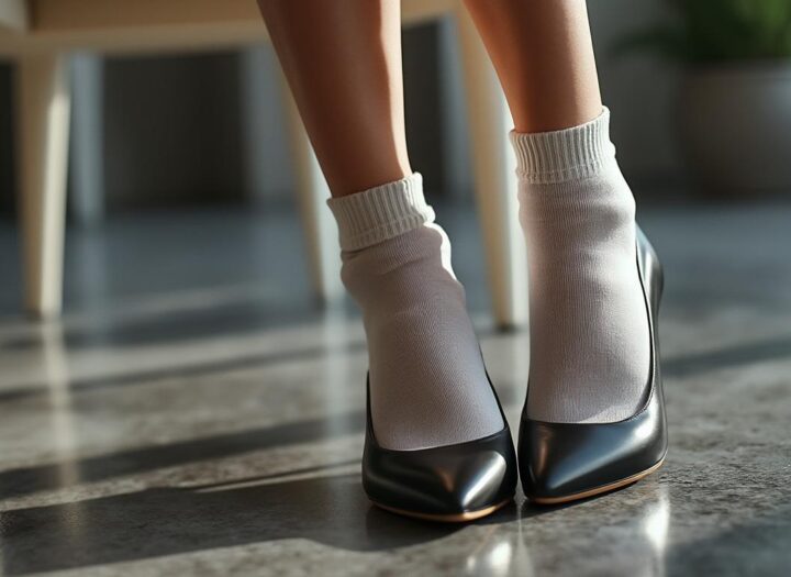 découvrez comment associer escarpins et chaussettes pour un style moderne et tendance, un incontournable de la garde-robe actuelle.