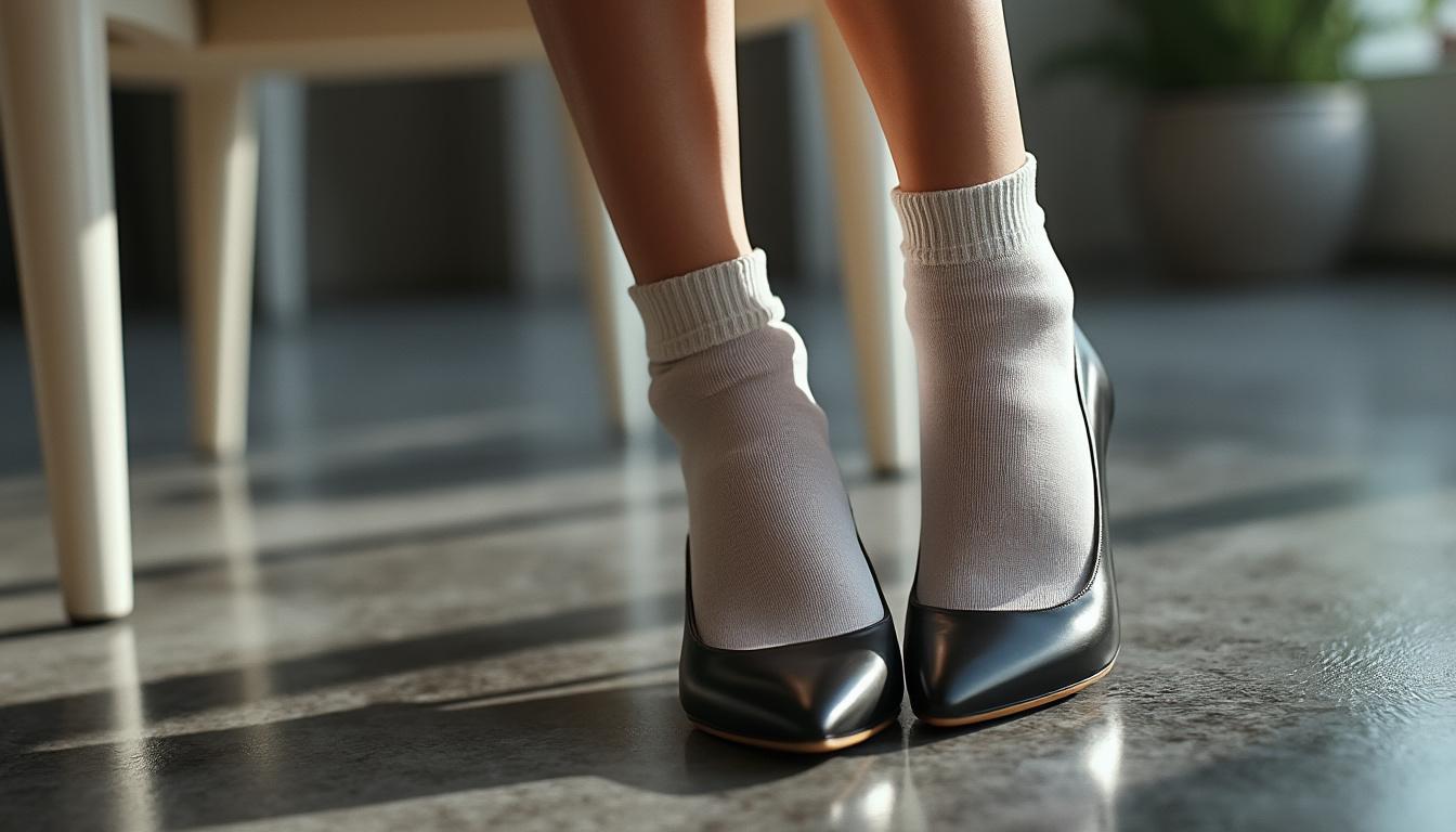 découvrez comment associer escarpins et chaussettes pour un style moderne et tendance, un incontournable de la garde-robe actuelle.