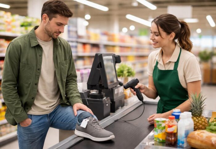 Comment enlever un antivol de chaussure resté par erreur en caisse