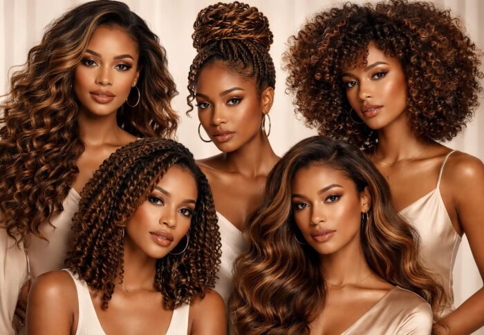 Inspirations de looks avec la couleur caramel pour des cheveux métisses