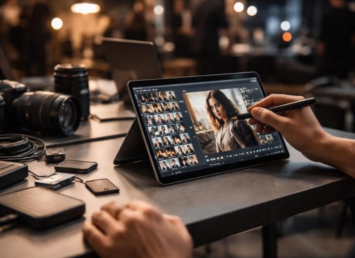 découvrez comment utiliser la surface pro en backstage pour retoucher et trier vos photos facilement grâce à sa tablette windows performante et polyvalente.
