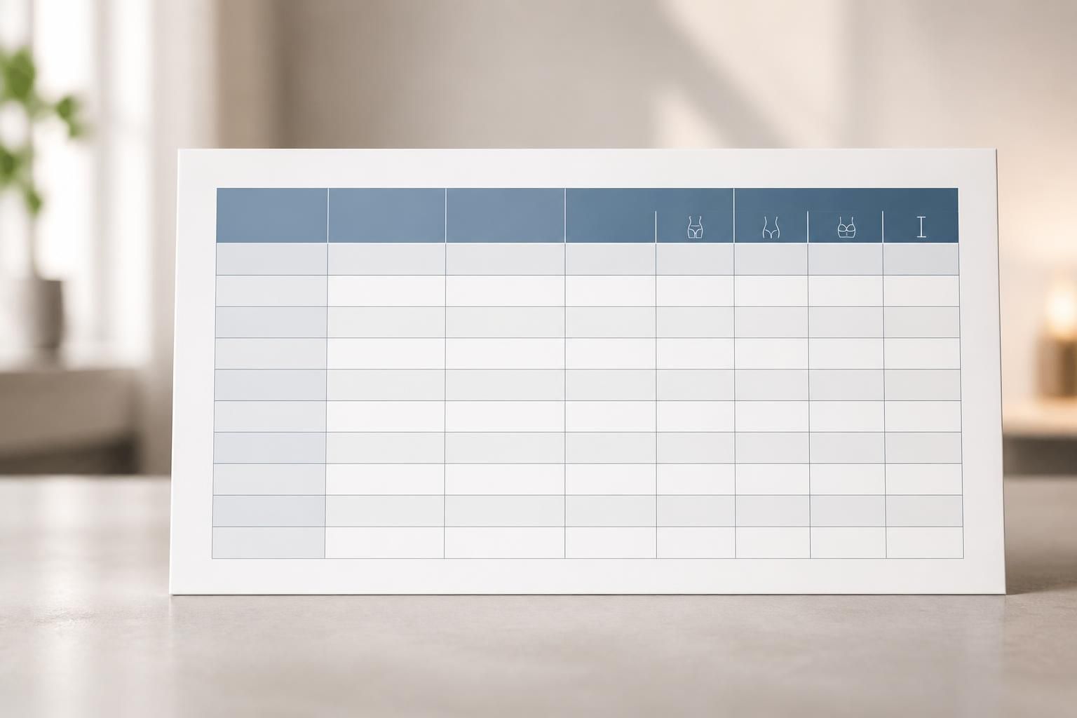 découvrez notre tableau pratique de correspondance des tailles femme pour choisir facilement vos vêtements avec précision et éviter les erreurs de taille.