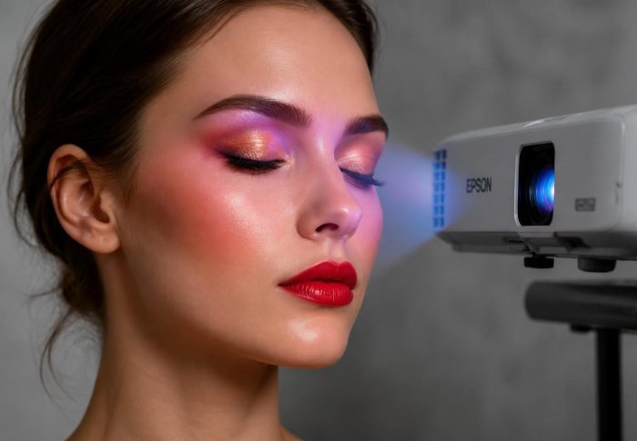 Teintes make-up : couleurs fidèles grâce à vidéoprojecteur Epson