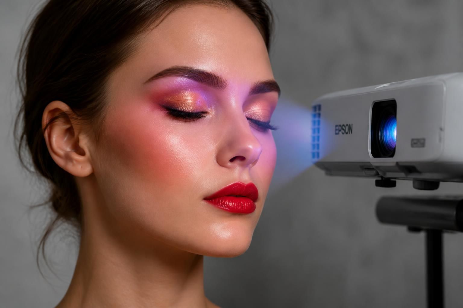 découvrez des teintes make-up aux couleurs fidèles et éclatantes grâce à la technologie avancée des vidéoprojecteurs epson, pour un rendu professionnel et précis.