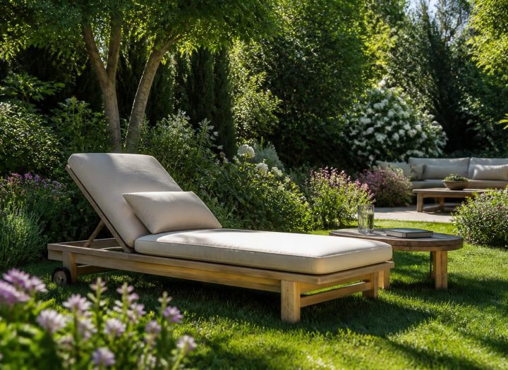 découvrez la chaise longue alliant confort et design pour sublimer votre jardin et profiter pleinement de vos moments de détente en plein air.