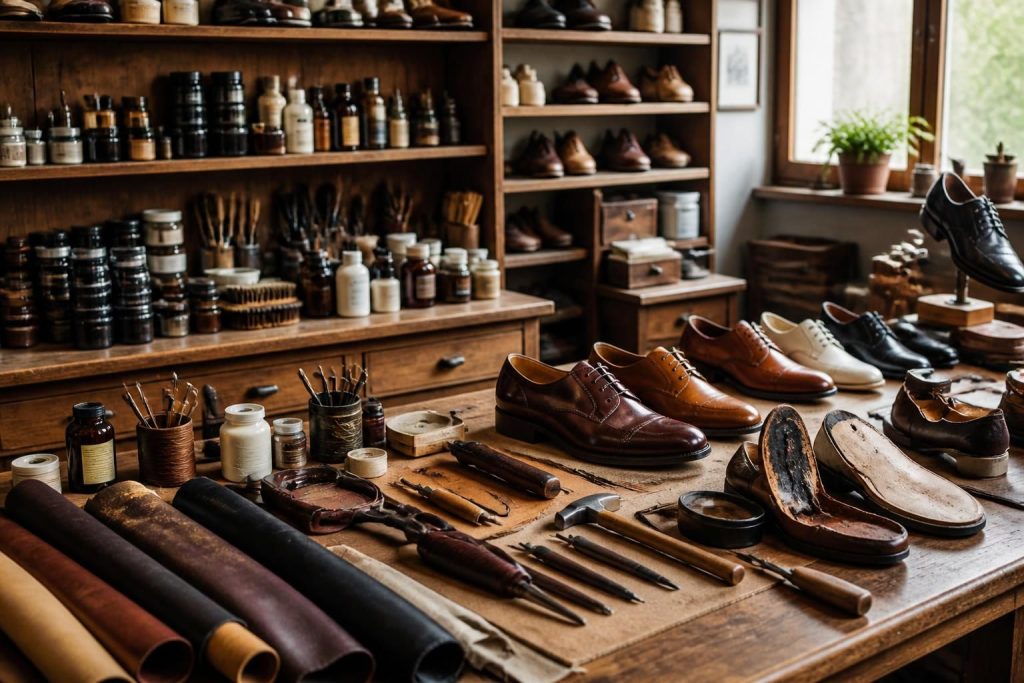 découvrez toutes les prestations de cordonnerie disponibles en atelier : réparations, entretien et personnalisations pour vos chaussures et articles en cuir.